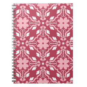 Cuaderno Rojo, color beige floral, fondo de pantalla transp