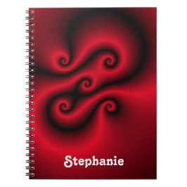 Cuaderno Rojo con espirales negras