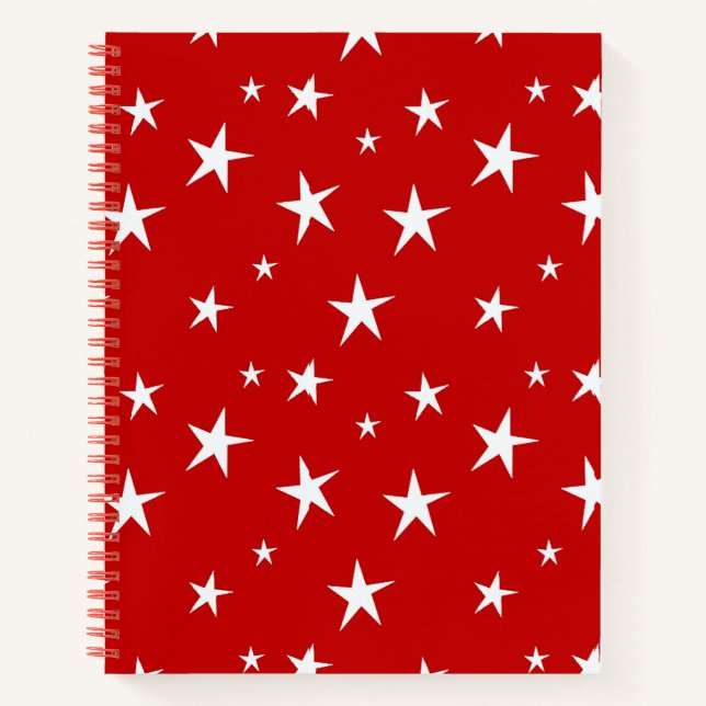 Cuaderno Rojo con estrellas blancas (Anverso)
