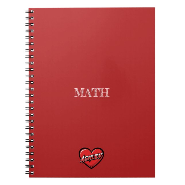 Cuaderno Rojo Corazón de Ashley (Frente)