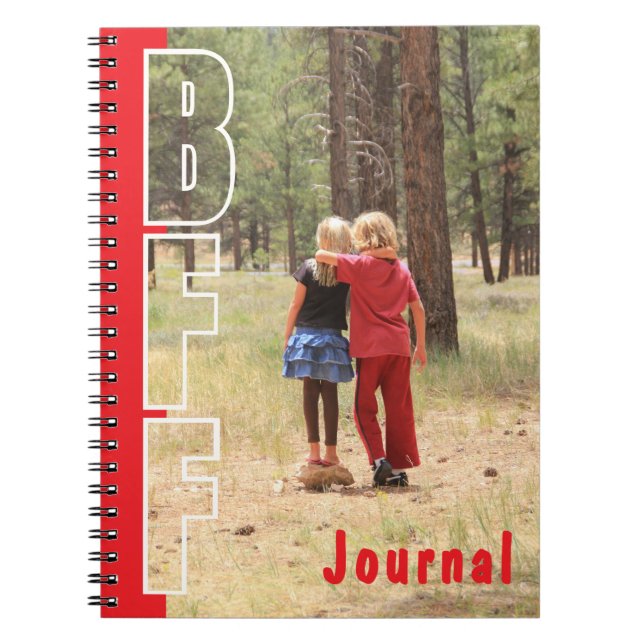 Cuaderno Rojo de Ilusión Fotográfica Personalizada (Frente)