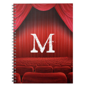 Cuaderno rojo de la inicial del monograma del