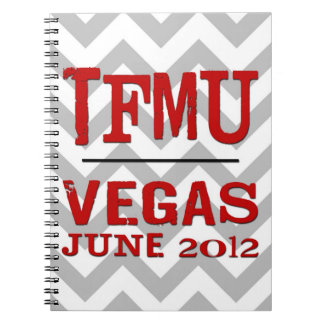 Cuaderno rojo de TFMU VEGAS Chevron