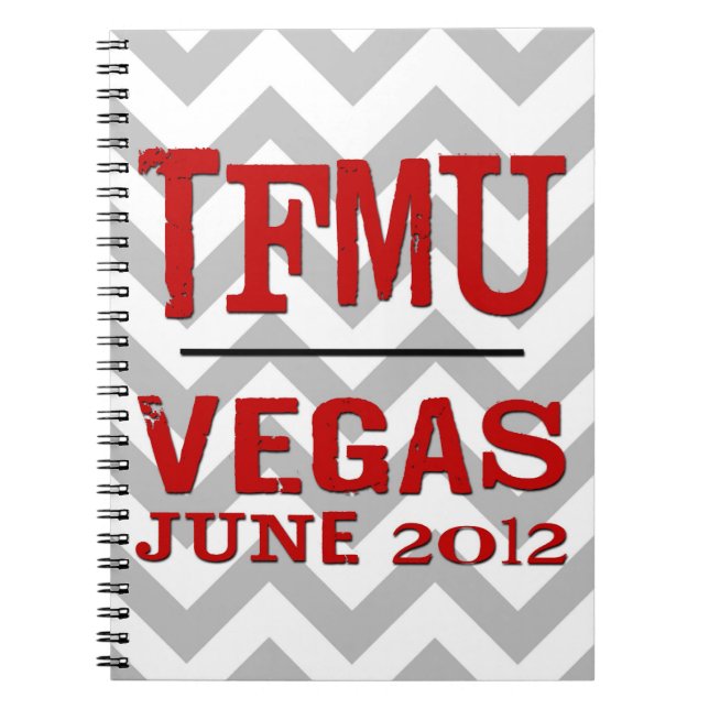 Cuaderno rojo de TFMU VEGAS Chevron (Frente)