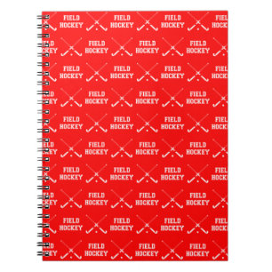 Cuaderno rojo del hockey hierba