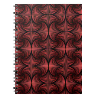 Cuaderno Rojo del ventilador de vieira 3D geométrico gráfic