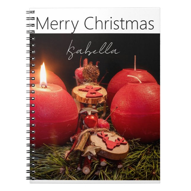 Cuaderno Rojo Festivo de Navidad (Frente)