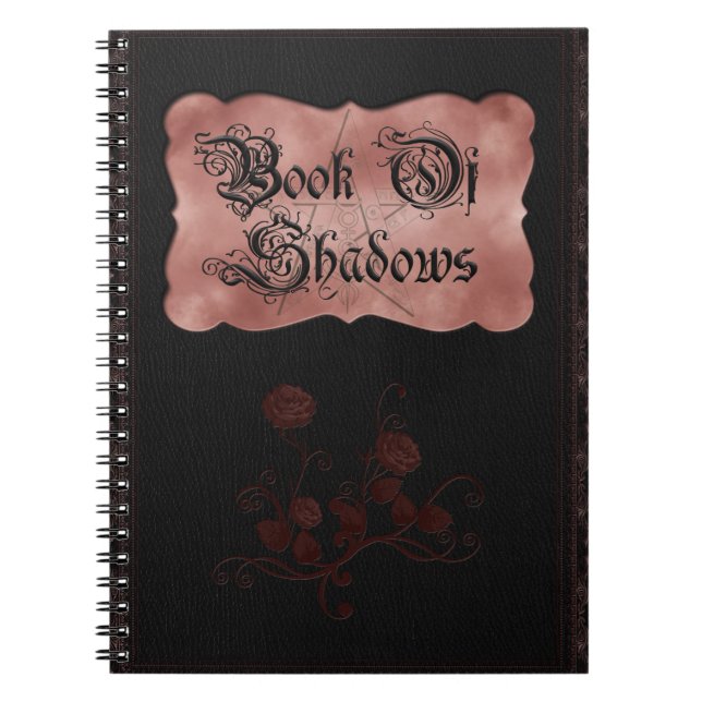 Cuaderno Rojo gótico Rojo Rosa Negro libro de sombras (Frente)