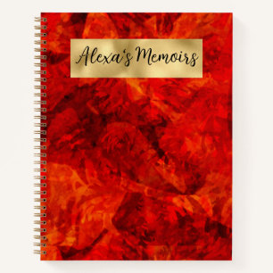 Cuaderno Rojo, negro y oro