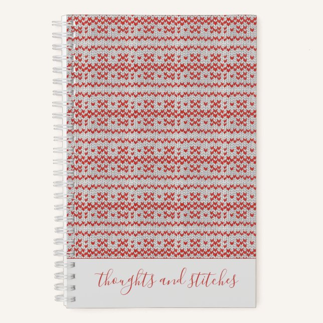 CUADERNO ROJO NÓRDICO DE 5,5x8,5 Pulgadas + Texto  (Anverso)