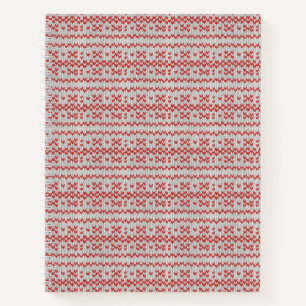 Cuaderno ROJO NÓRDICO TEJIDO 8.5x11