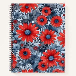 Cuaderno Rojo sobre Plateado