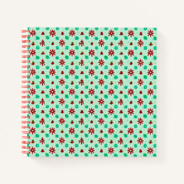 Cuaderno Rojo vintage y verde