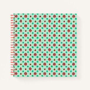 Cuaderno Rojo vintage y verde