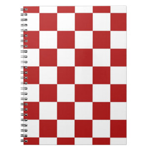 Cuaderno Rojo y blanco a cuadros