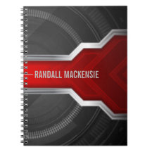 Rojo y negro con temática tecnológica personalizad