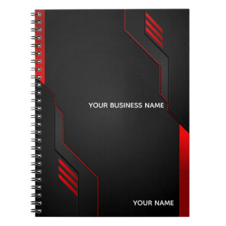 Cuaderno Rojo y negro de encargo