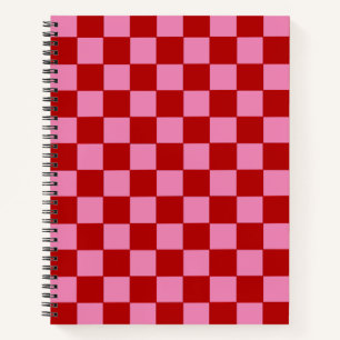 Cuaderno Rojo y rosado caliente bajo control