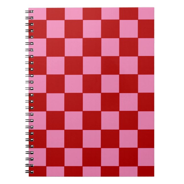 Cuaderno Rojo y rosado caliente bajo control (Frente)