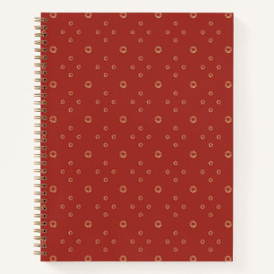 Cuaderno Rojo Zinnia Dorada Sol