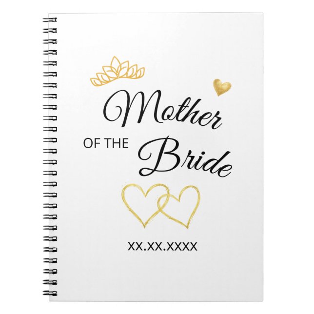 Cuaderno Rol de la fiesta de bodas y diseño elegante de fec (Frente)