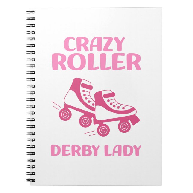 Cuaderno Roller Derby Jugador Deportes Mujeres Patinaje En  (Frente)
