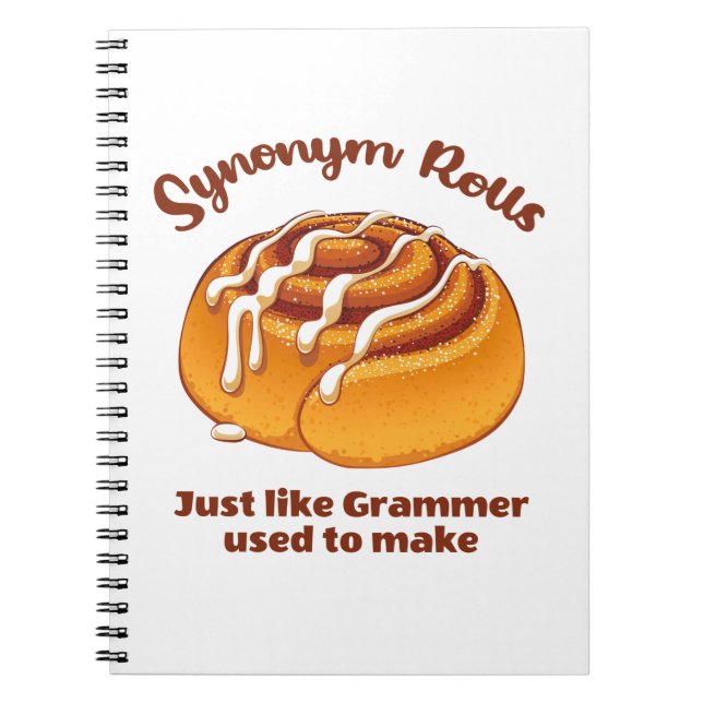 Cuaderno Rollos de sinónimo como Grammer solía hacer (Frente)