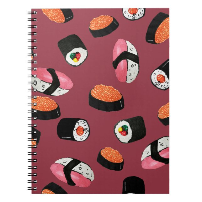 Cuaderno Rollos de Sushi Onigiri: Ilustración Perfecta (Frente)