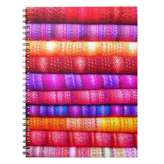 Cuaderno Rollos de tejidos coloridos (Frente)