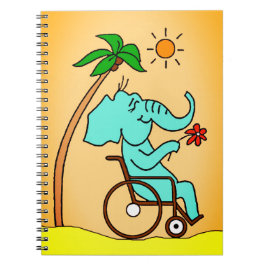Cuaderno Rollstuhlfahrer Elefant
