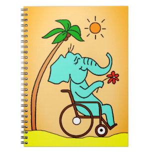 Cuaderno Rollstuhlfahrer Elefant