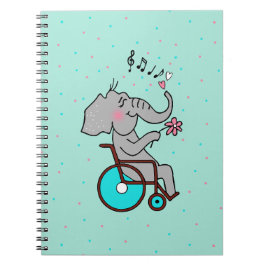 Cuaderno Rollstuhlfahrer Elefant verliebt