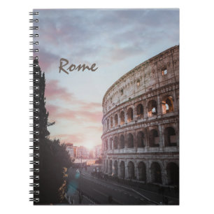 Cuaderno Roma Arquitectura antigua, paisaje de ciudad atard