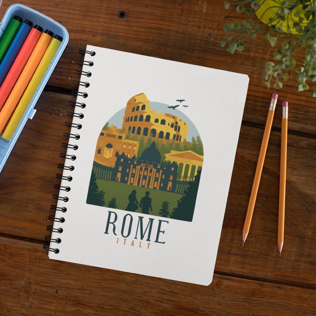 Cuaderno Roma Colosseum Vintage (Classic vintage rome italy colosseum notebook)