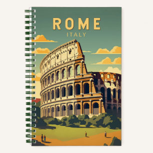 Cuaderno Roma Italia Colosseum Viaje Arte Vintage