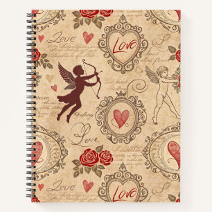 Cuaderno Romance de Cupido Victoriano Ornamentado