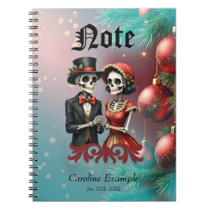 Cuaderno Romance de Hueso de Navidad, una festiva pareja de