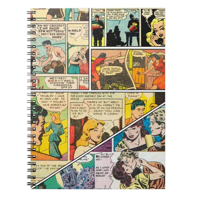 Cuaderno Romance de periodista de boxeo de diseño de histor (Frente)