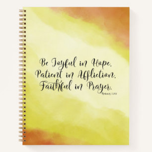 Cuaderno Romanos 12:12 Sean alegres en esperanza Biblia cri