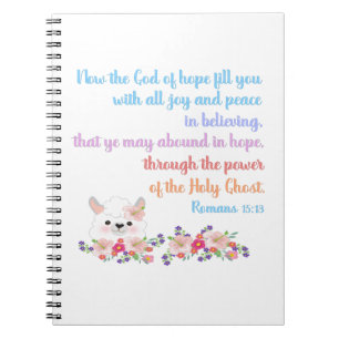 Cuaderno Romanos 15 Biblia Verse Design