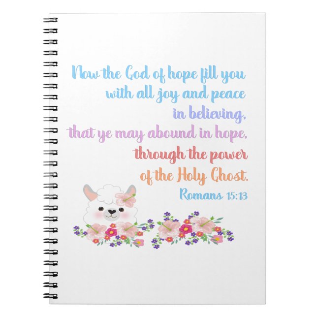 Cuaderno Romanos 15 Biblia Verse Design (Frente)