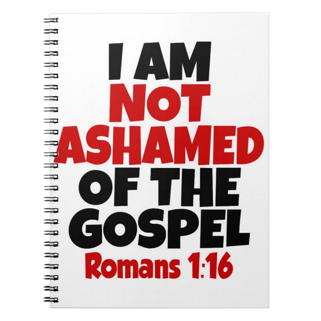 Cuaderno Romans 1-16 I am not ashamed of the gospel (Frente)