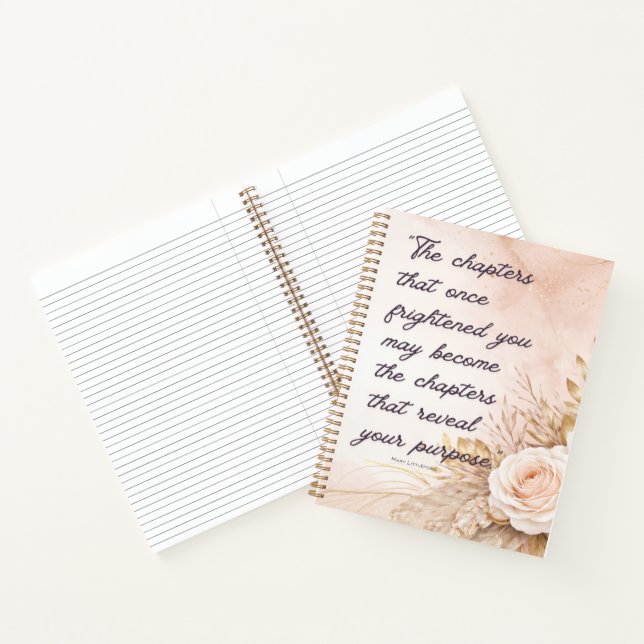 Cuaderno Romans 8:28 Faith Hardcover Lined Journal (Interior)