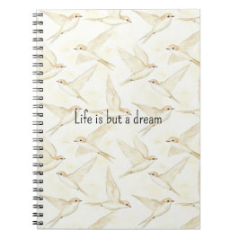 Cuaderno Romantic Birds life is but a dream 