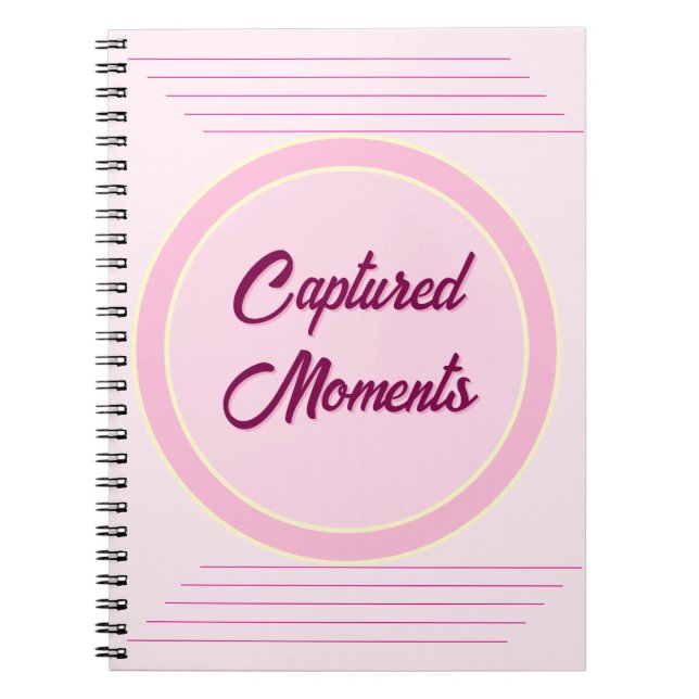 Cuaderno Romantic Concentric Circle in baby pink (Frente)