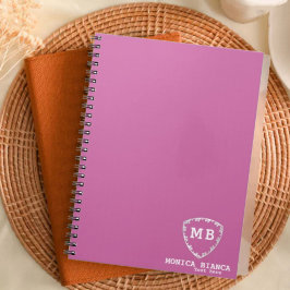 Cuaderno Romantic Custom initials monogram anniversary