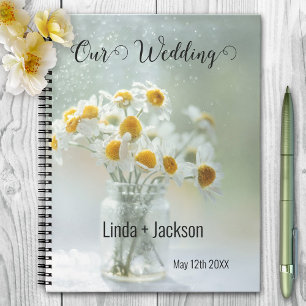 Cuaderno Romantic Daisies Bokeh Boda Planning