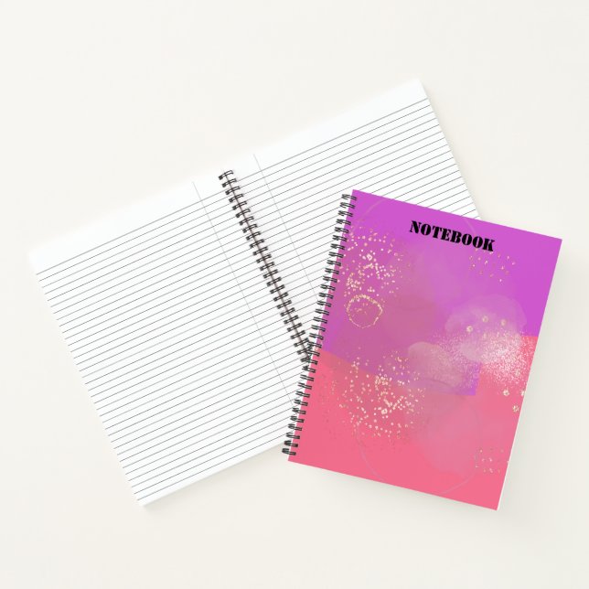 Cuaderno Romantic glitter pink art (Interior)