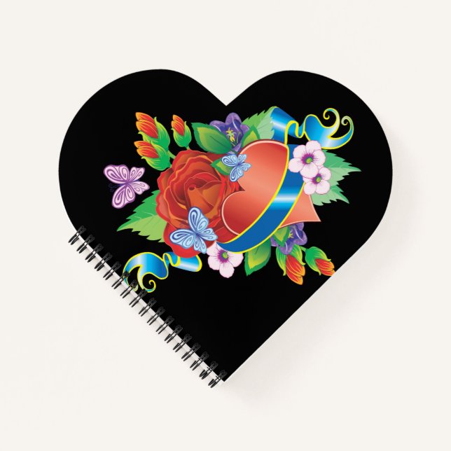 Cuaderno Romantic Heart & Blooms” (Anverso)