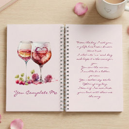 Cuaderno Romantic Notebook – You Complete Me Poem
